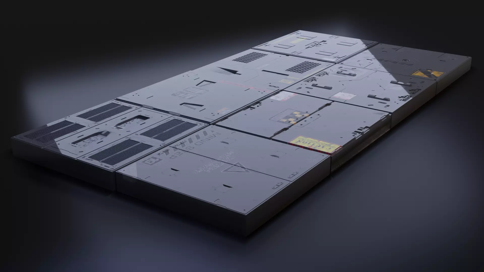 sci fi asset with textures 3D model_0