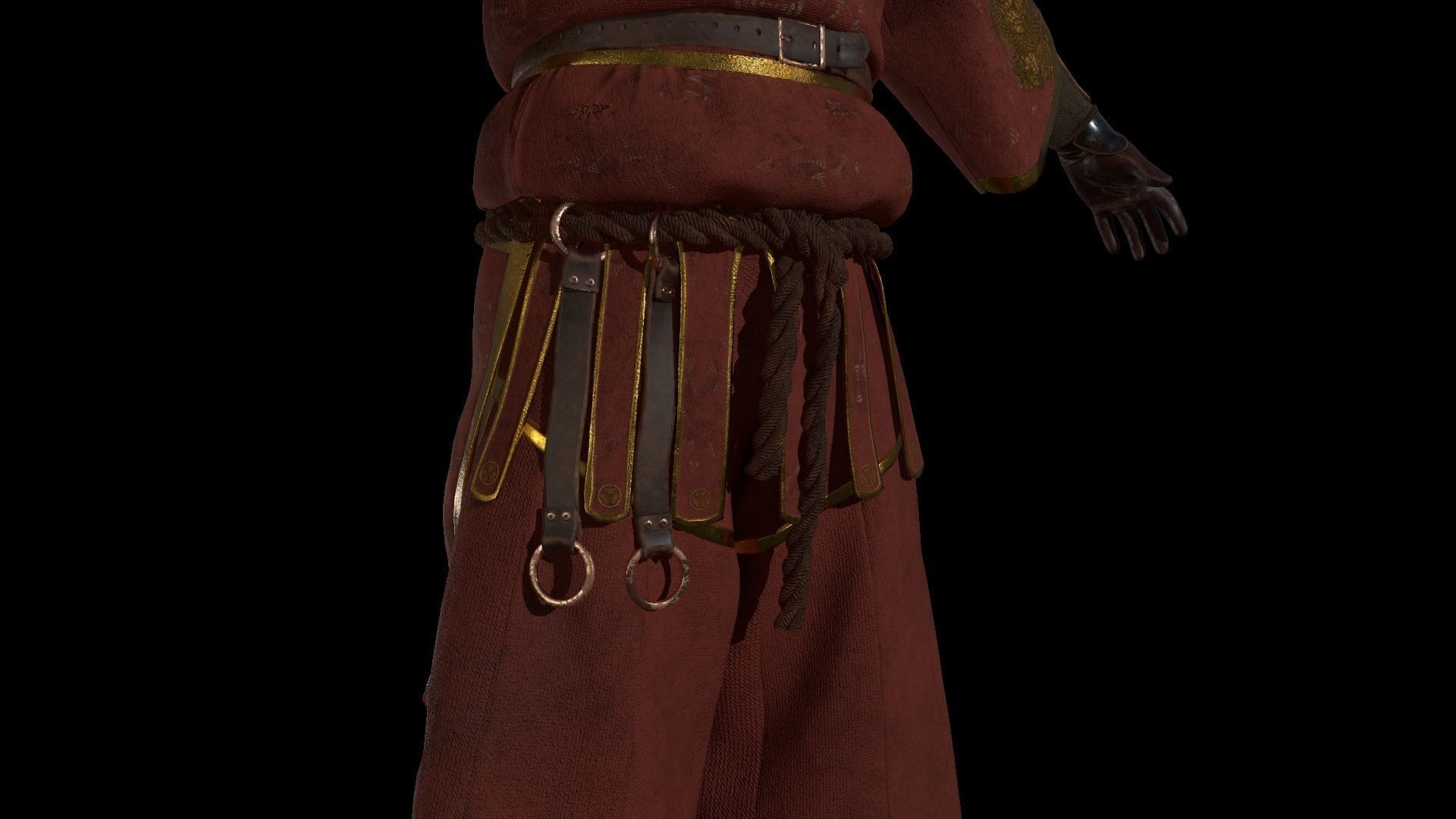 Shinobi PBR Game Character Low-poly 3D model_21