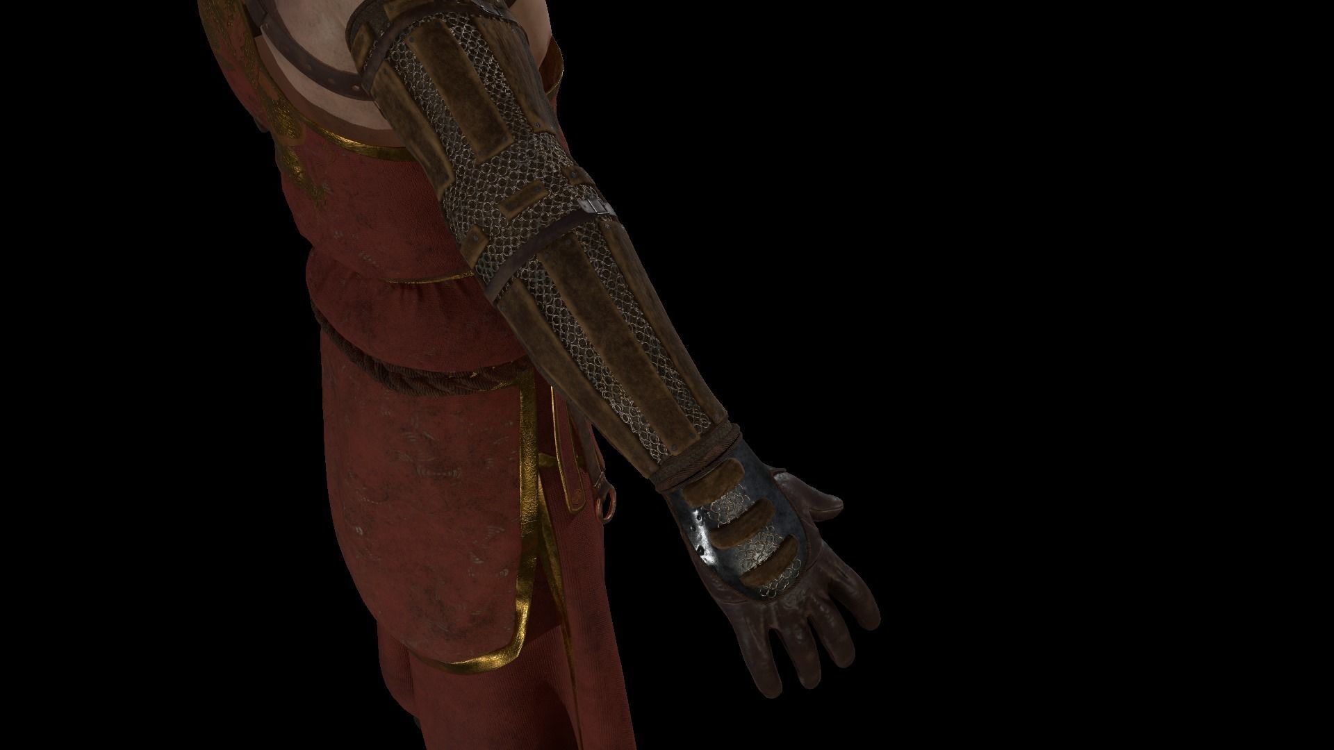 Shinobi PBR Game Character Low-poly 3D model_19