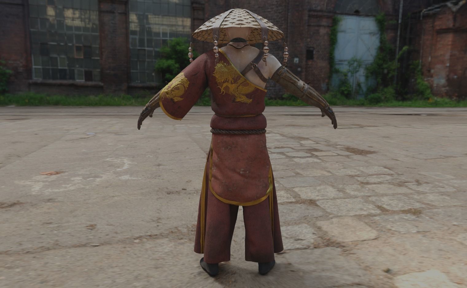 Shinobi PBR Game Character Low-poly 3D model_14