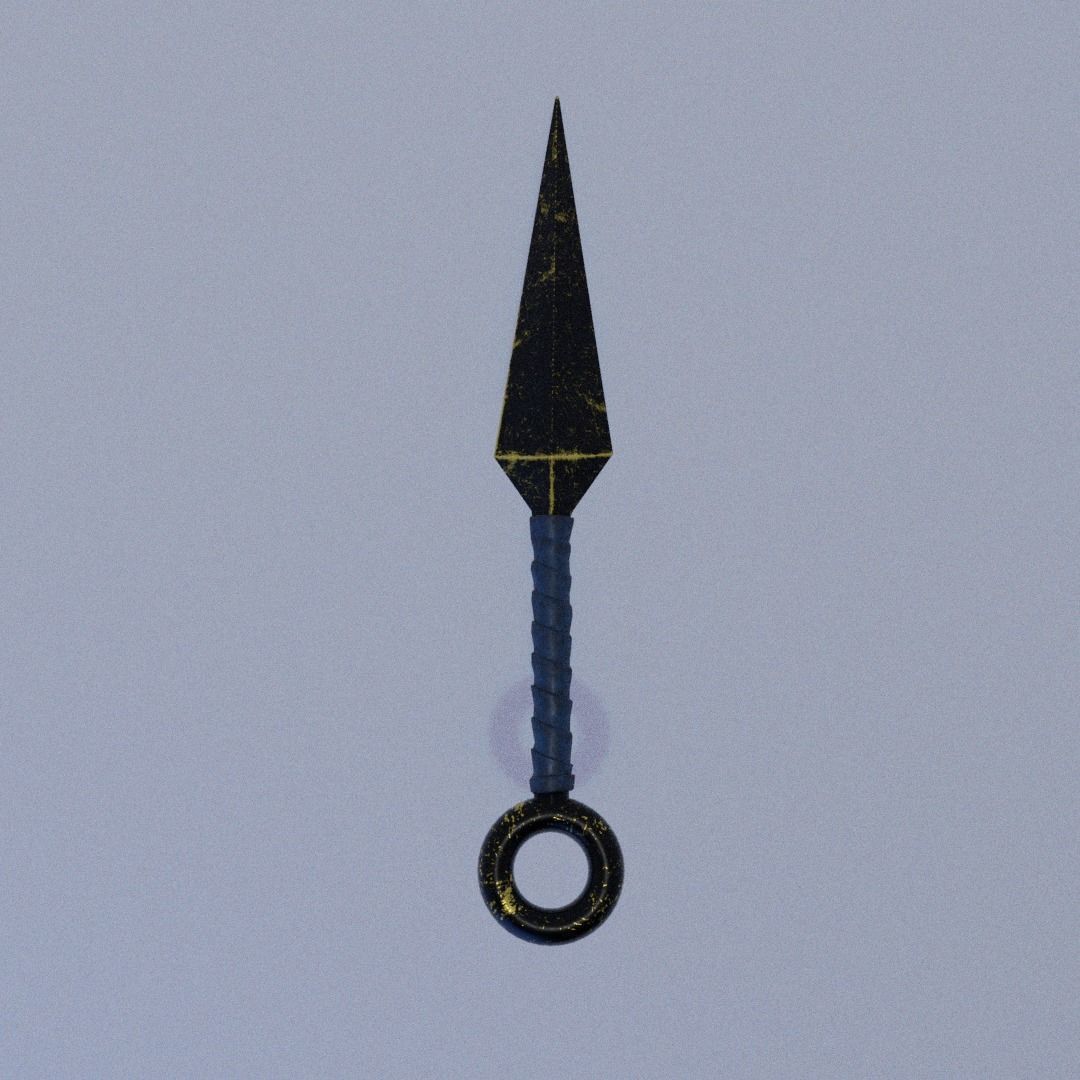 LOW POLY KUNAI Low-poly 3D model_7
