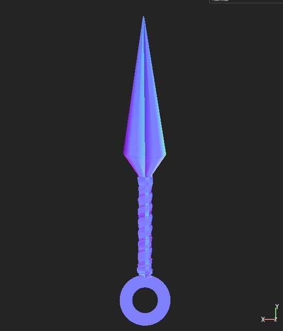 LOW POLY KUNAI Low-poly 3D model_11