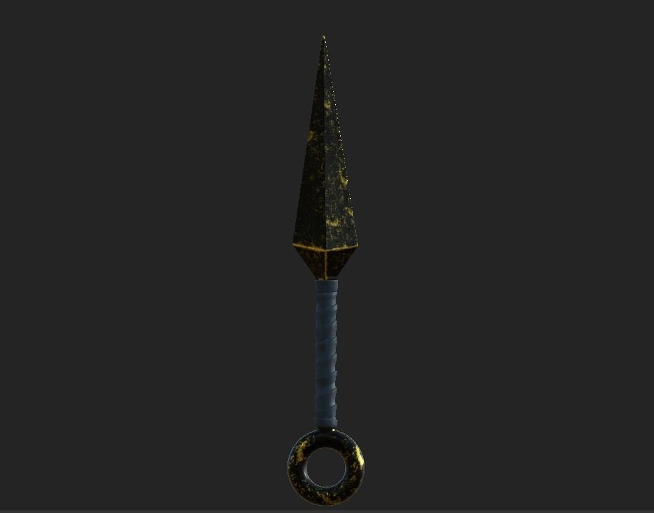 LOW POLY KUNAI Low-poly 3D model_15
