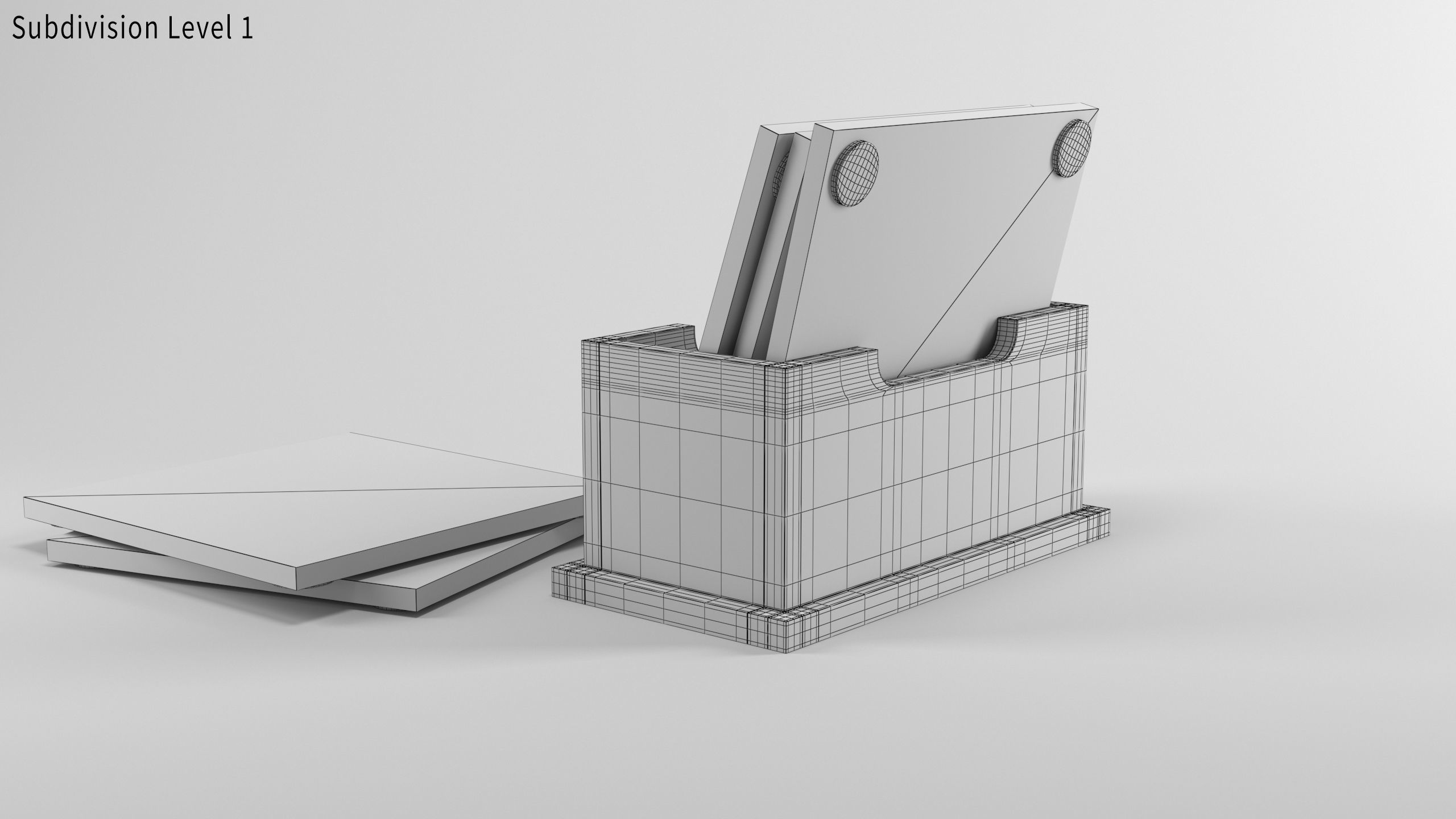 Drinks coaster set 3 Layouts included 3D model_12