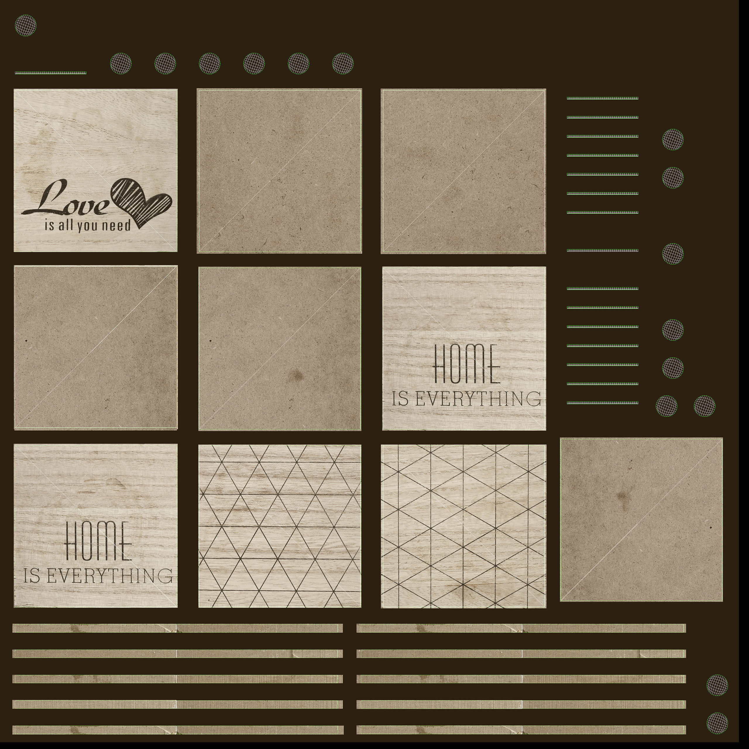 Drinks coaster set 3 Layouts included 3D model_13