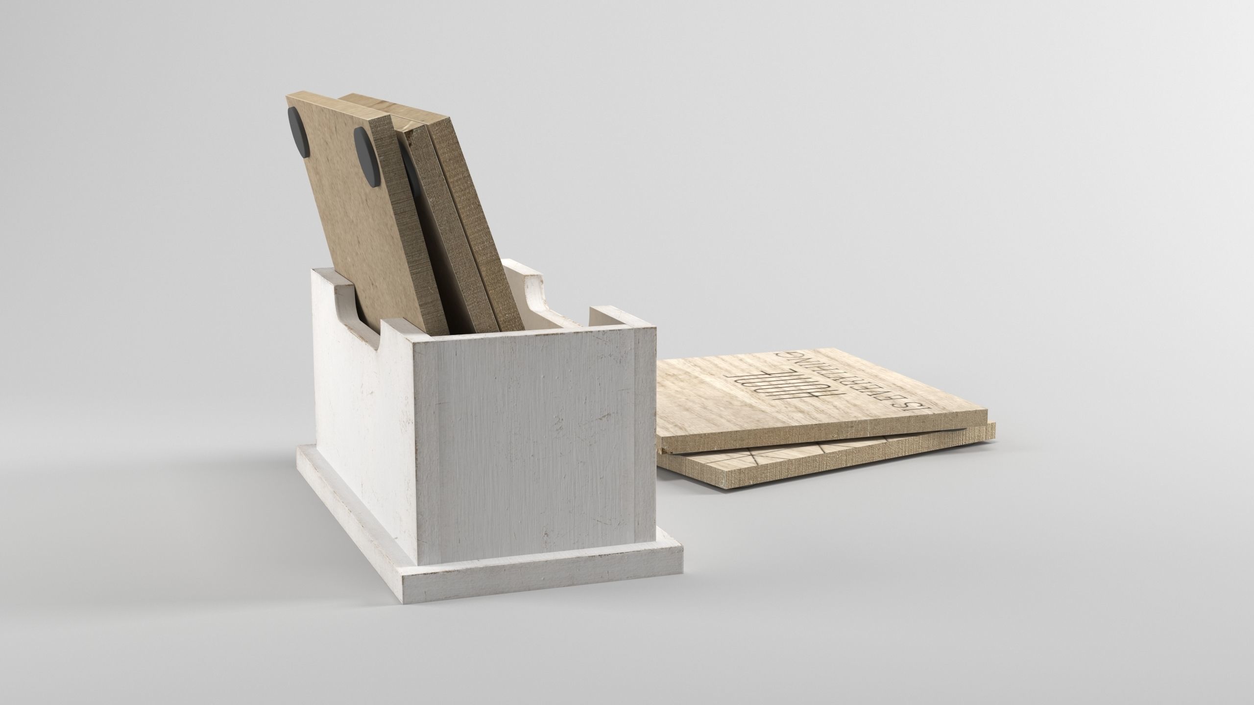 Drinks coaster set 3 Layouts included 3D model_6