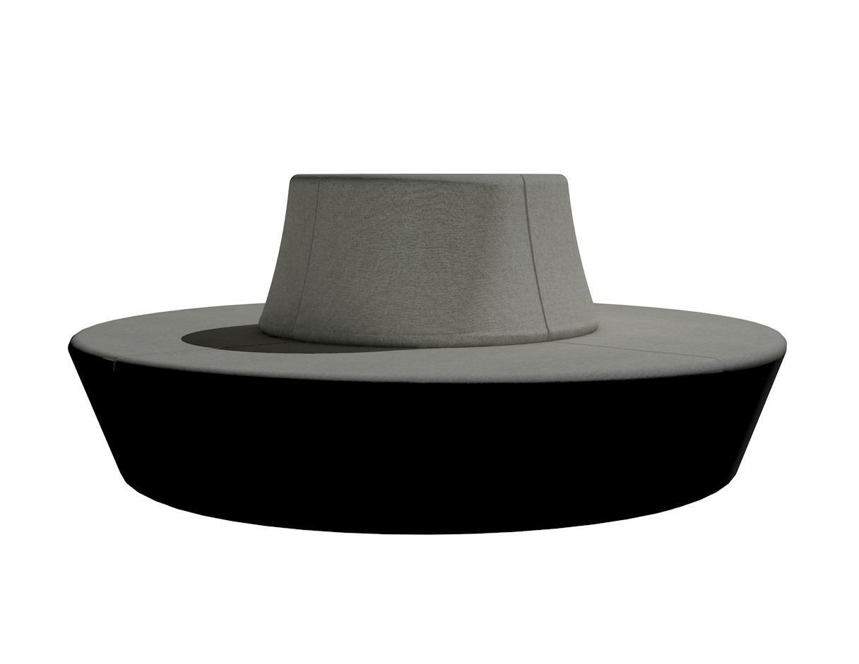 Round sofa 3D model_1