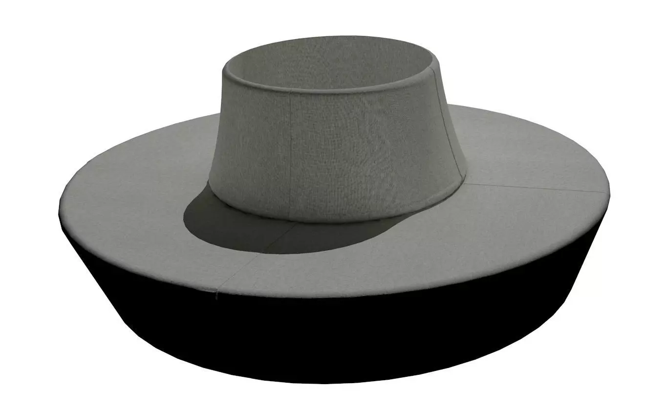 Round sofa 3D model_0