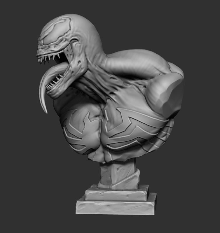 Venom Bust  3D print model_3