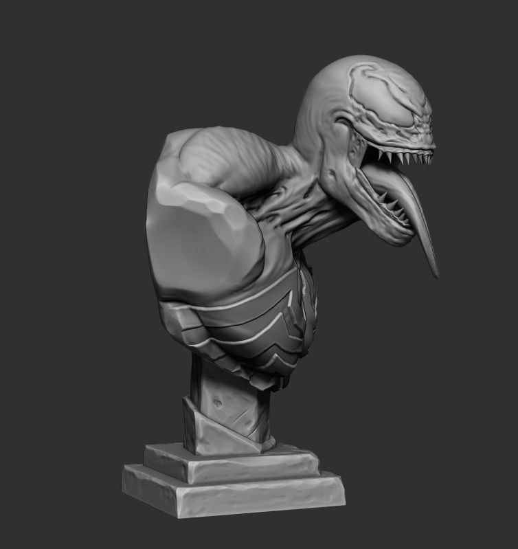 Venom Bust  3D print model_4