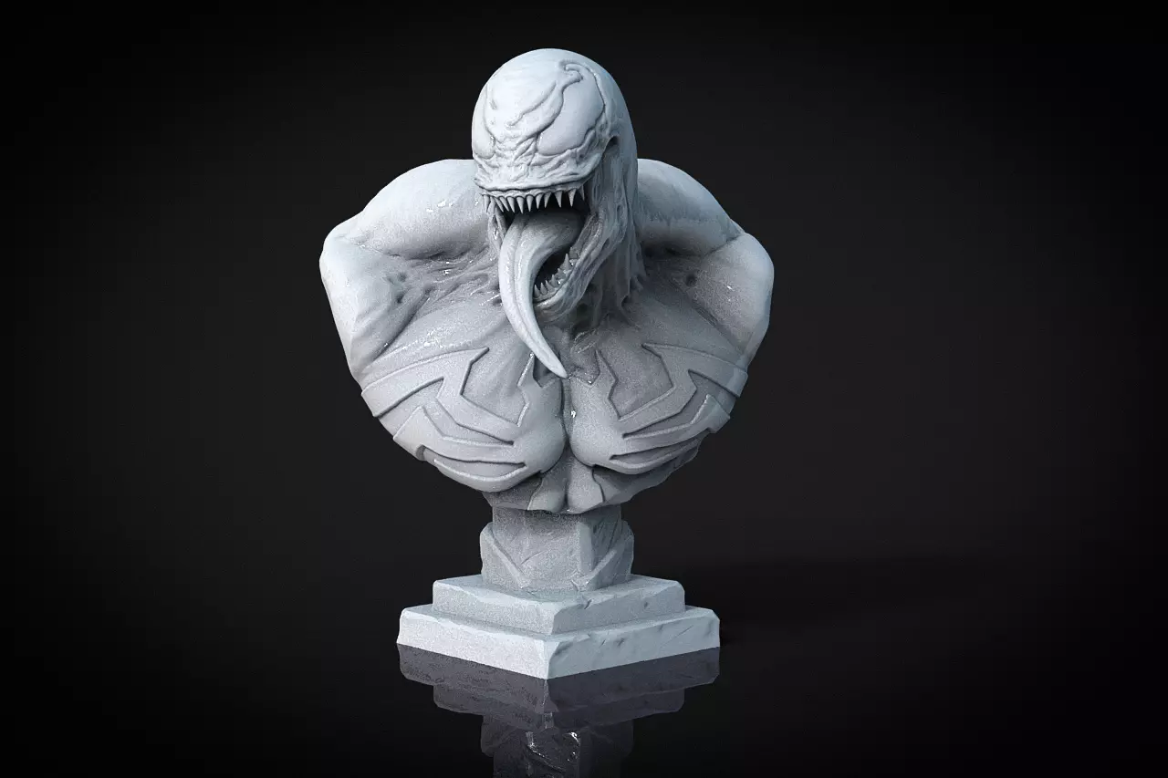 Venom Bust  3D print model_0
