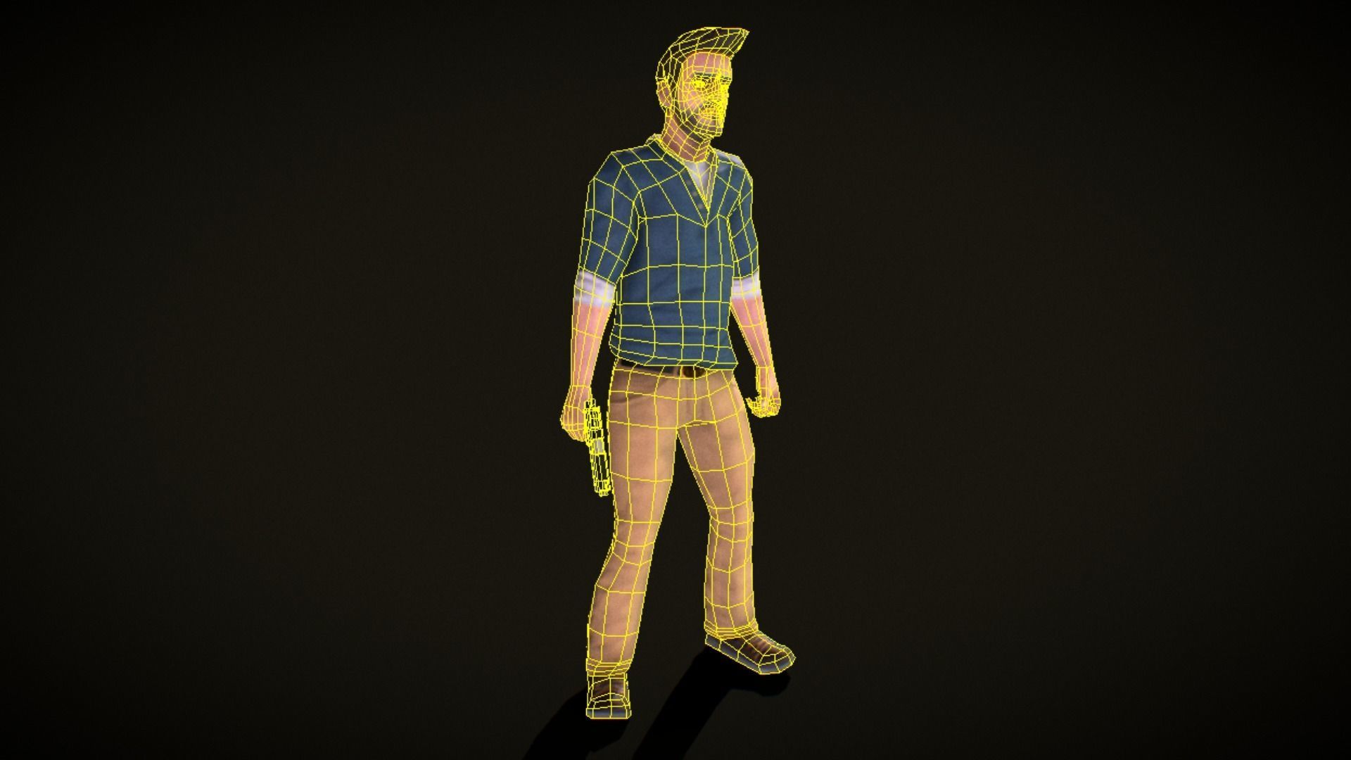 Blake - the adventurer -Free Low Poly animated Model Free low-poly 3D model_11