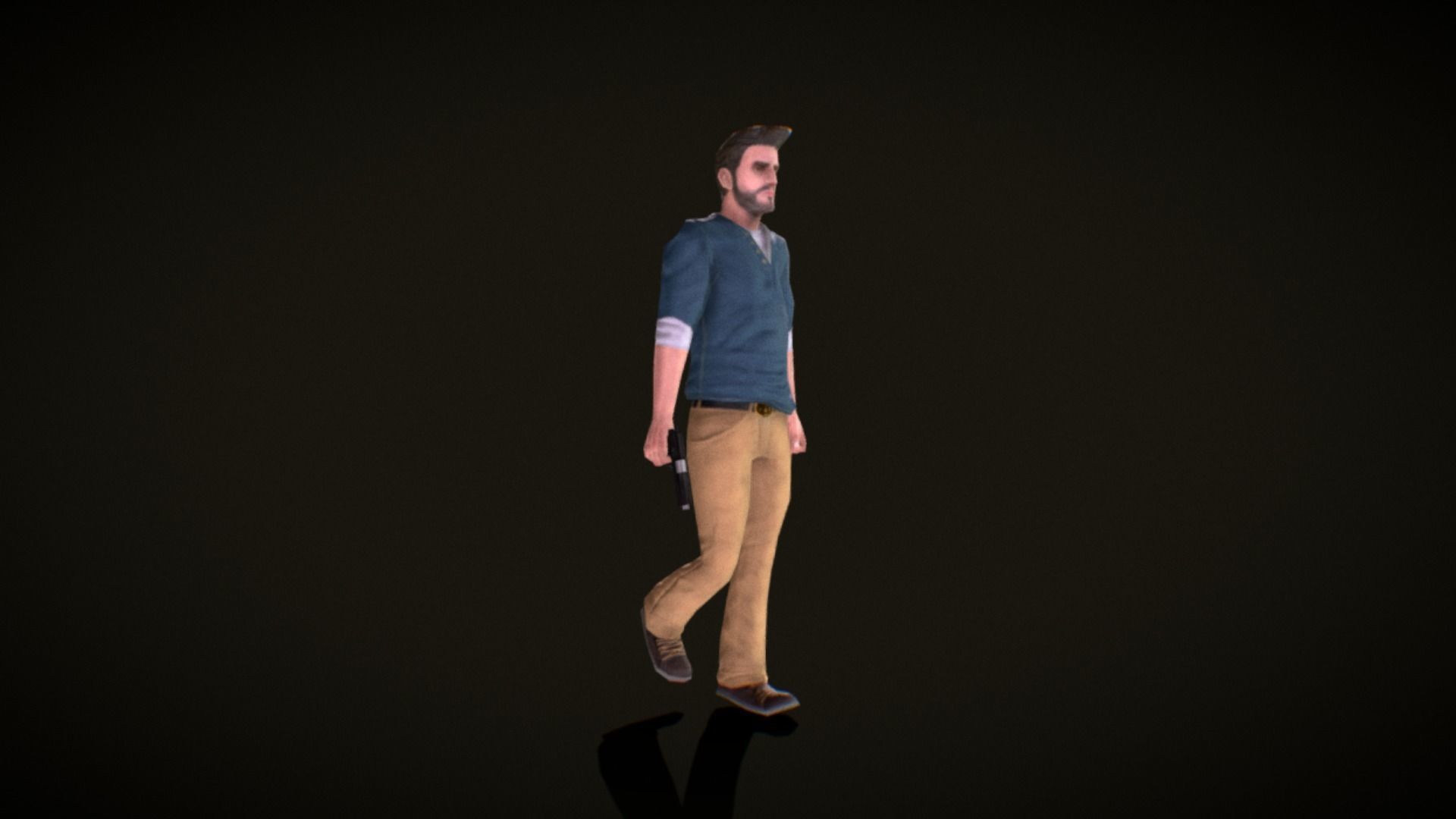 Blake - the adventurer -Free Low Poly animated Model Free low-poly 3D model_15