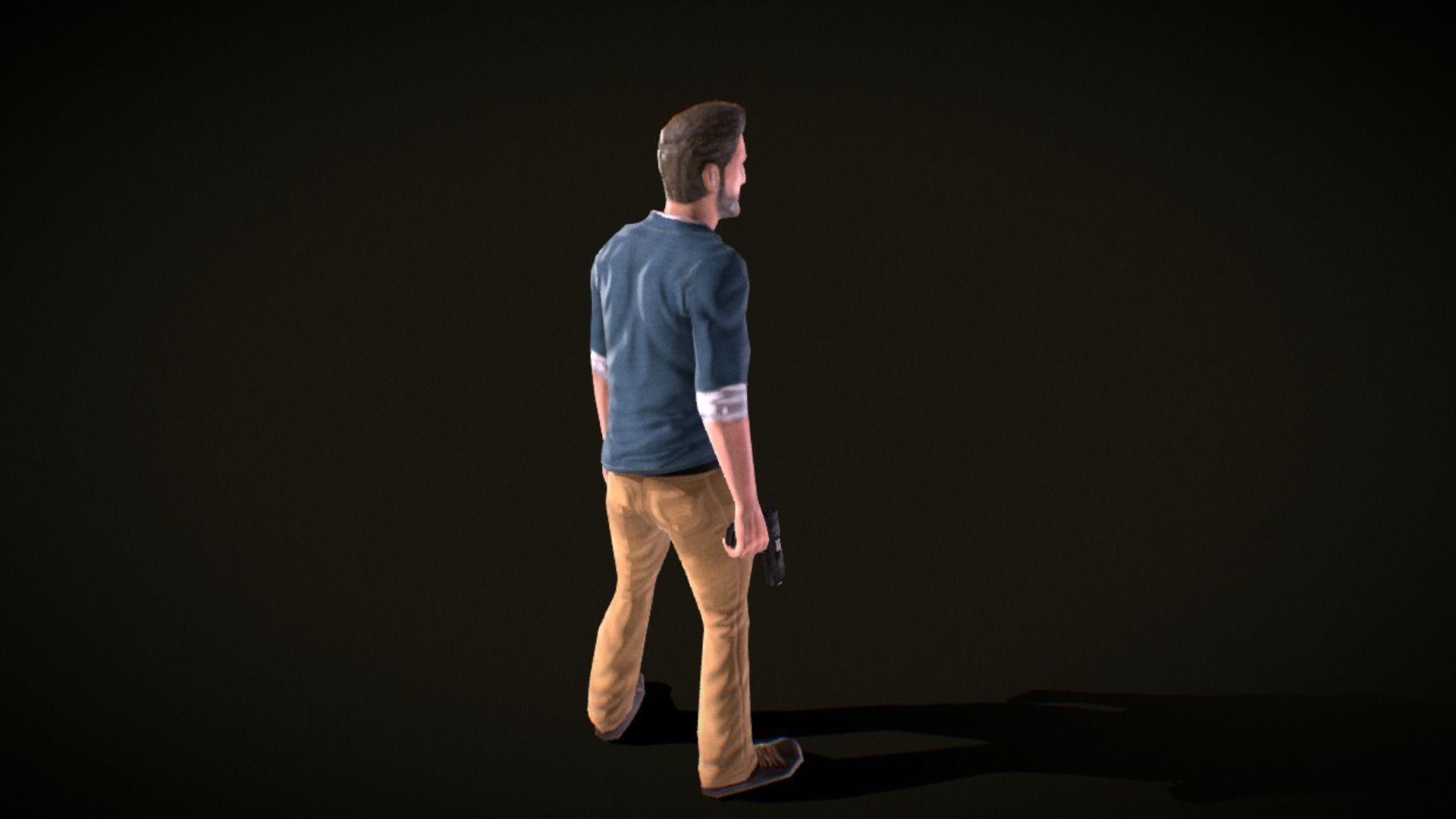 Blake - the adventurer -Free Low Poly animated Model Free low-poly 3D model_4