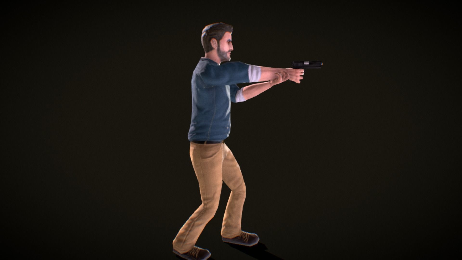 Blake - the adventurer -Free Low Poly animated Model Free low-poly 3D model_12