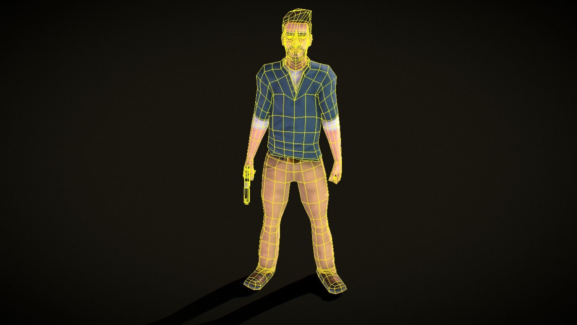 Blake - the adventurer -Free Low Poly animated Model Free low-poly 3D model_7