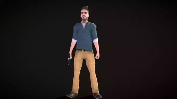 Blake - the adventurer -Free Low Poly animated Model Free low-poly 3D model