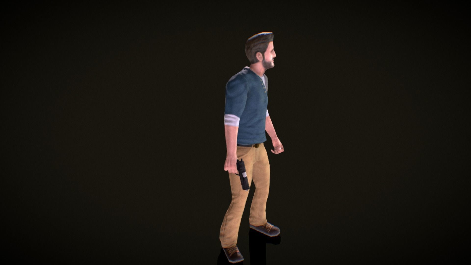 Blake - the adventurer -Free Low Poly animated Model Free low-poly 3D model_5