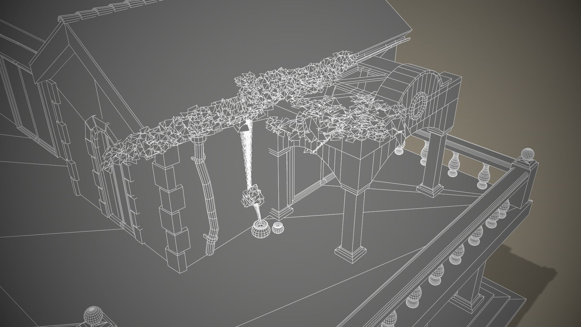 Stylized Tropical Beach Building Low-poly 3D model_16