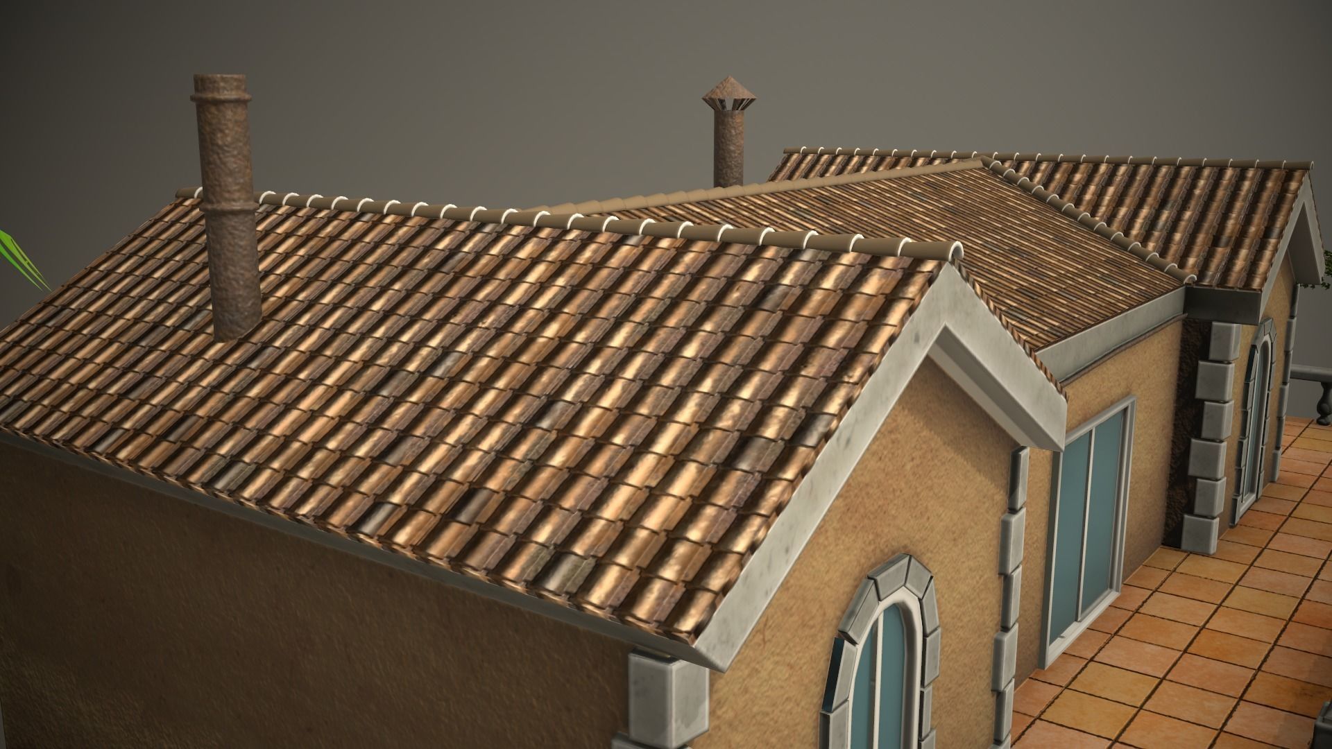 Stylized Tropical Beach Building Low-poly 3D model_10