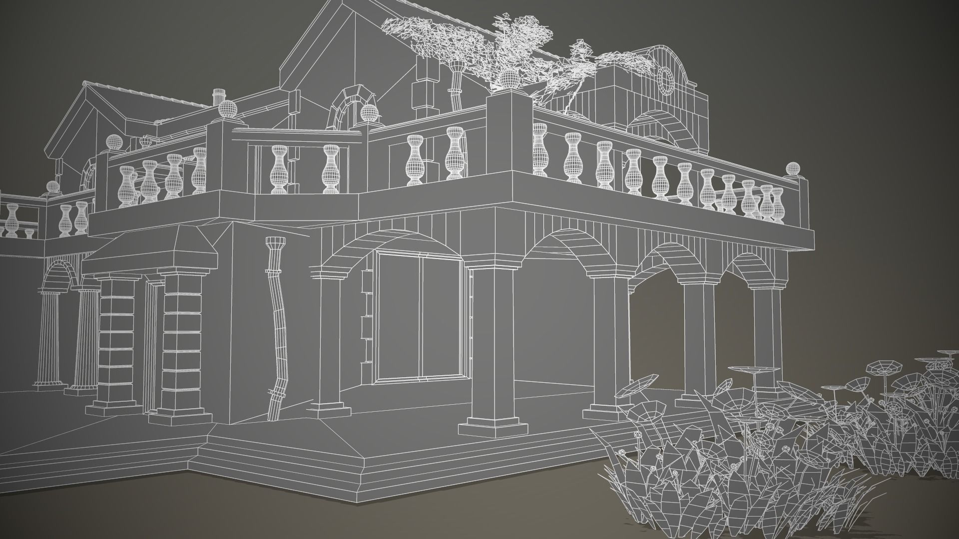 Stylized Tropical Beach Building Low-poly 3D model_17