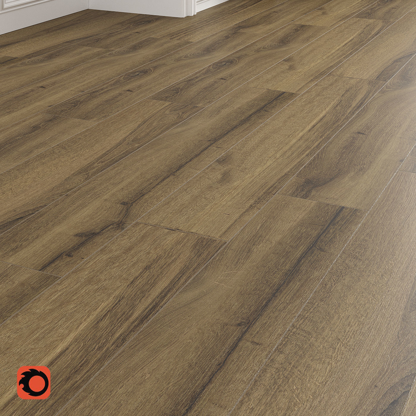 Skogen brown Floor Tile 3D model_1