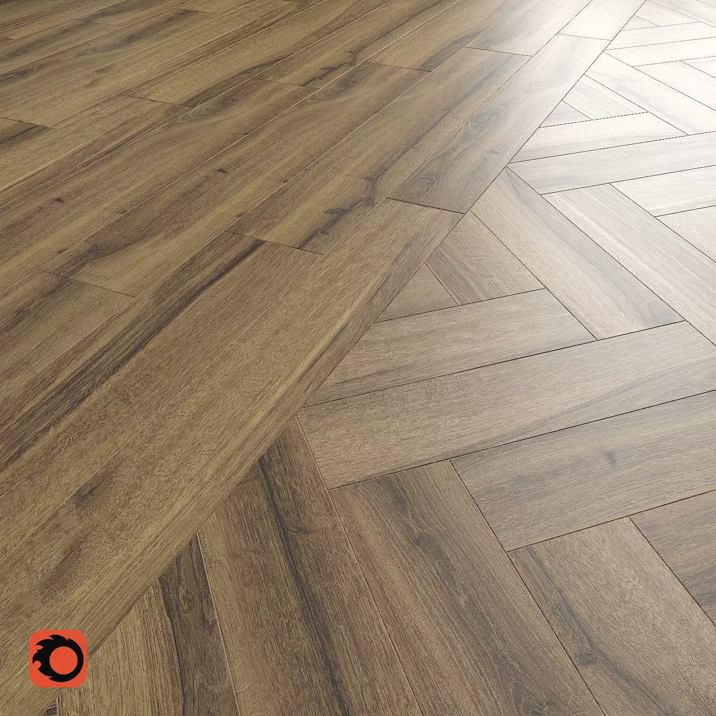 Skogen brown Floor Tile 3D model_0