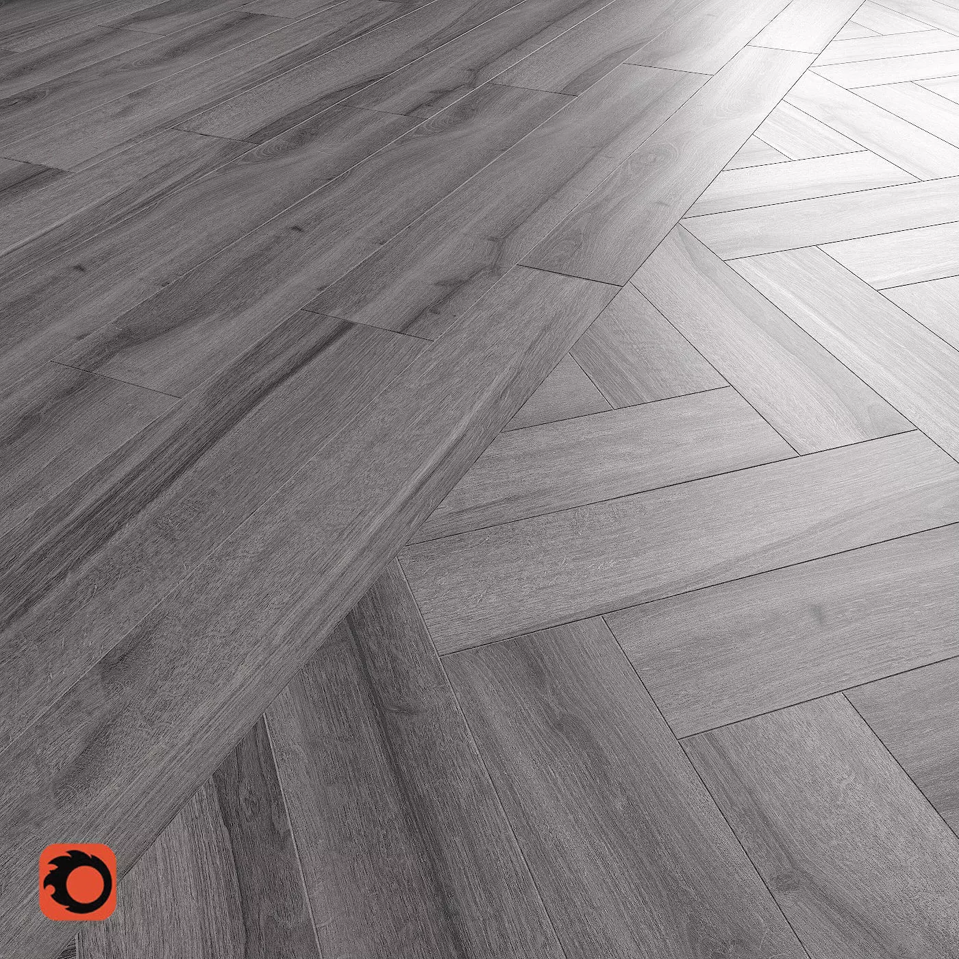 Skogen dark grey Floor Tile 3D model_0