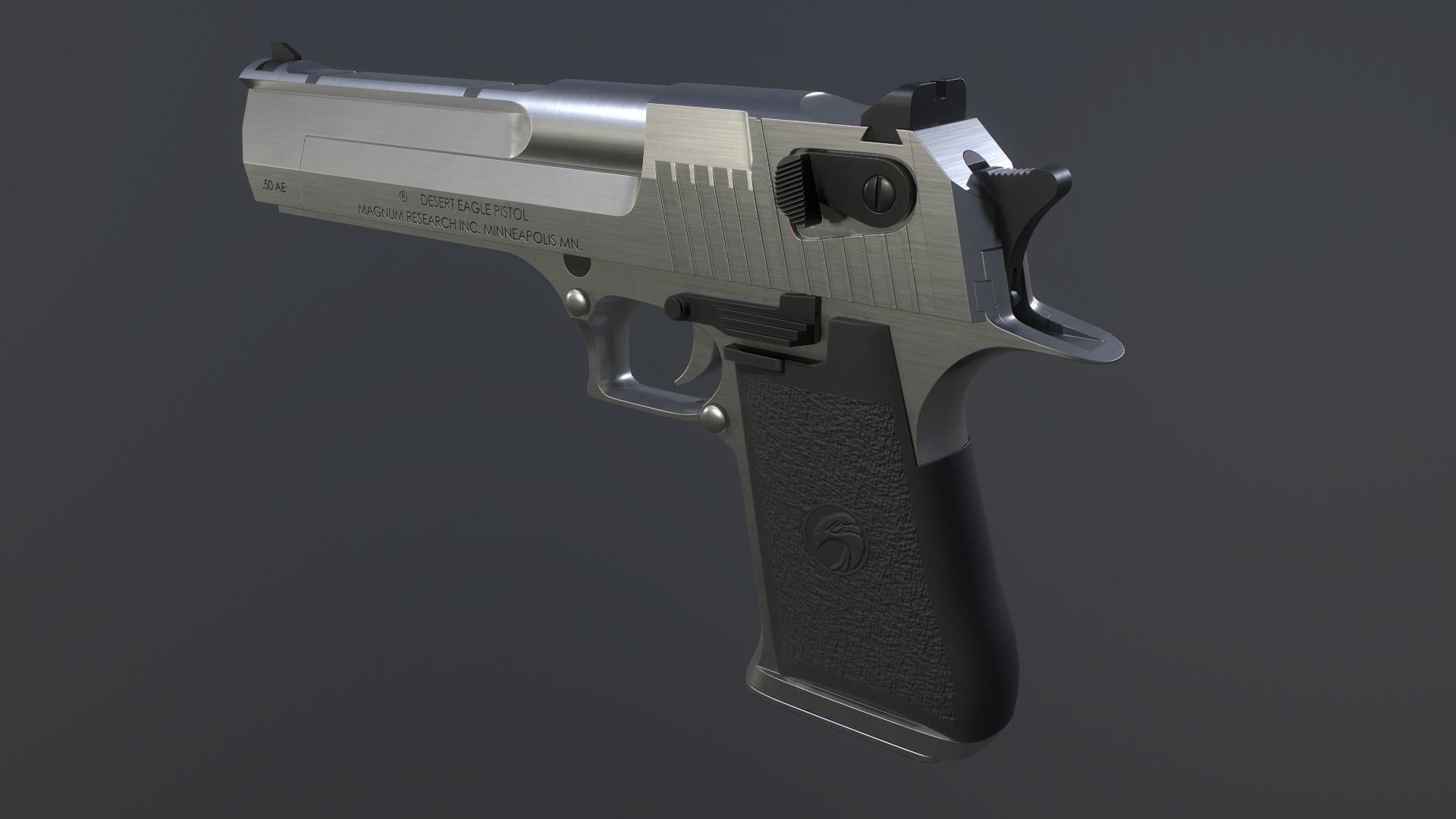 Desert eagle Low-poly 3D model_1