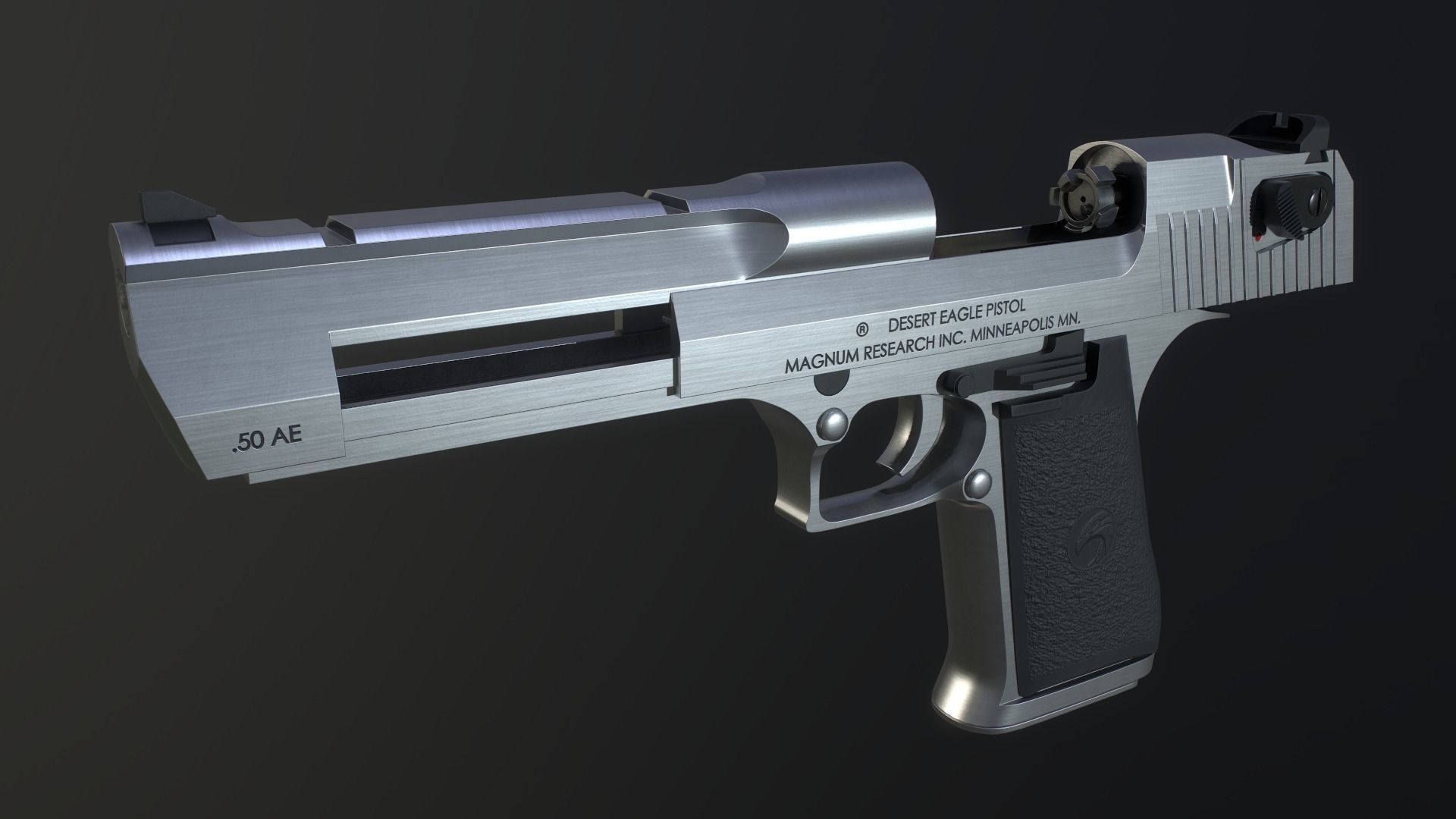 Desert eagle Low-poly 3D model_6