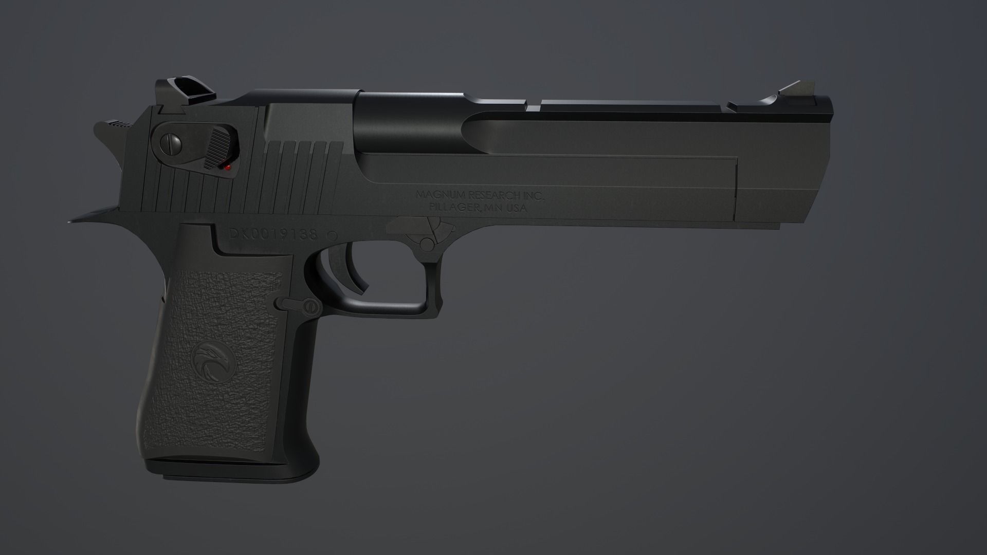 Desert eagle Low-poly 3D model_5