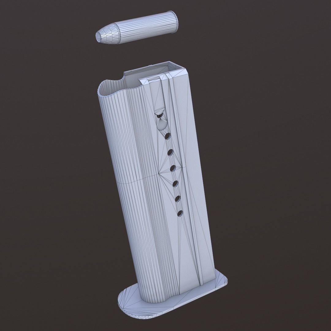 Desert eagle Low-poly 3D model_10