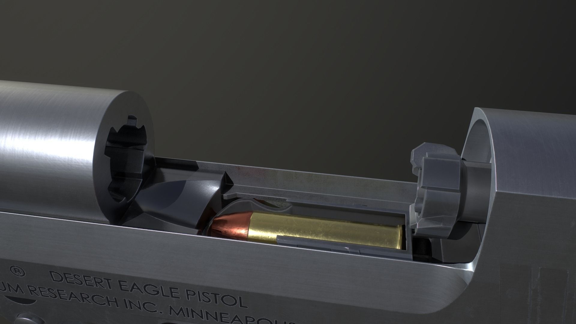 Desert eagle Low-poly 3D model_7