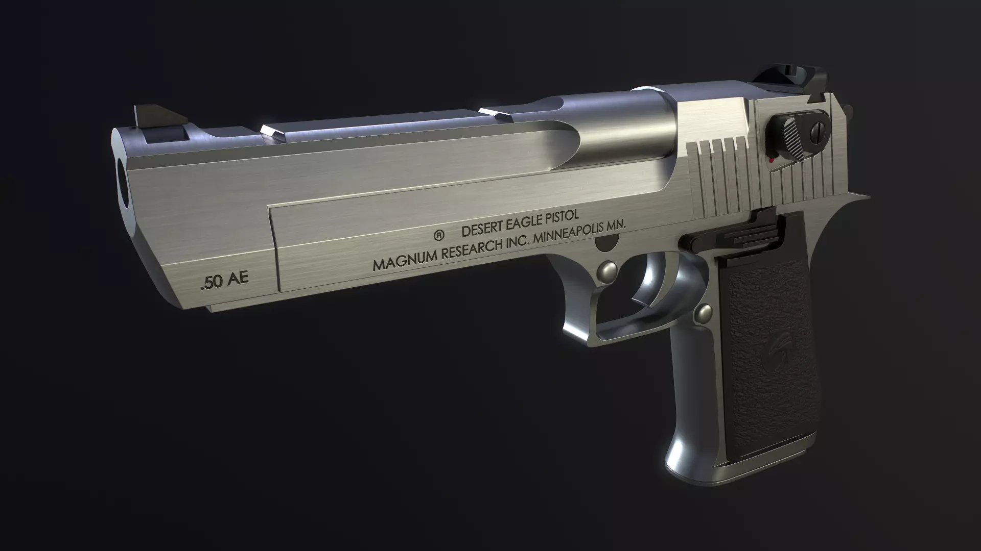 Desert eagle Low-poly 3D model_0