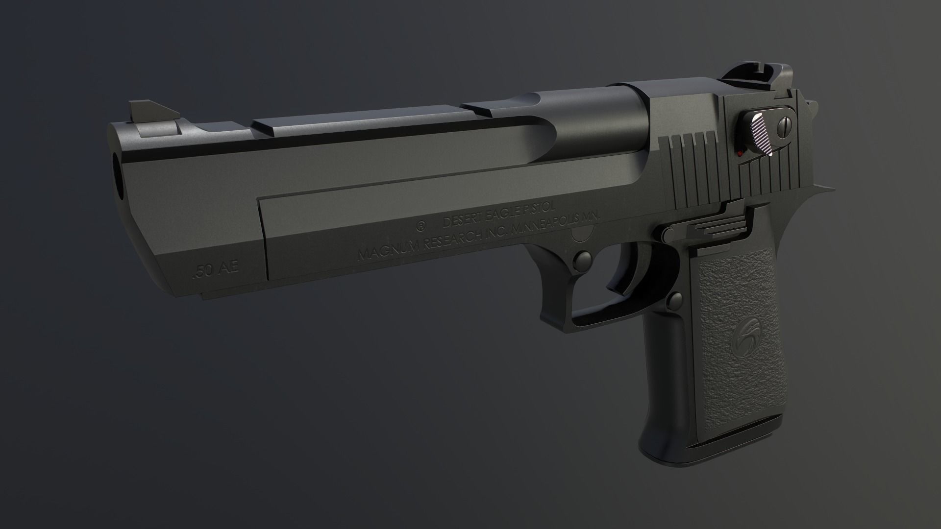 Desert eagle Low-poly 3D model_3