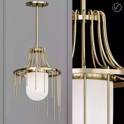 Kylie 1 Light 12 in  W Aged Brass Pendant