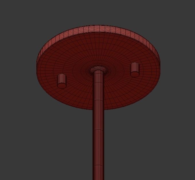 Kylie 1 Light 12 in  W Aged Brass Pendant 3D model_4