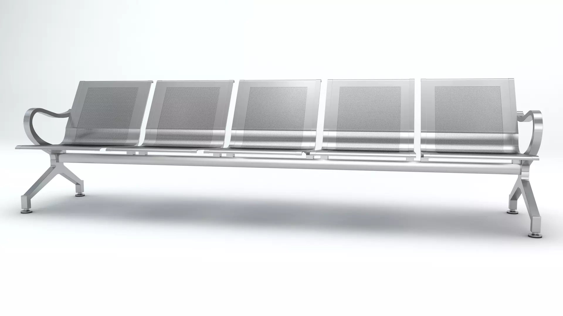 Five Set Waiting Chairs 3D Model 3D model 3D model 3D model_0