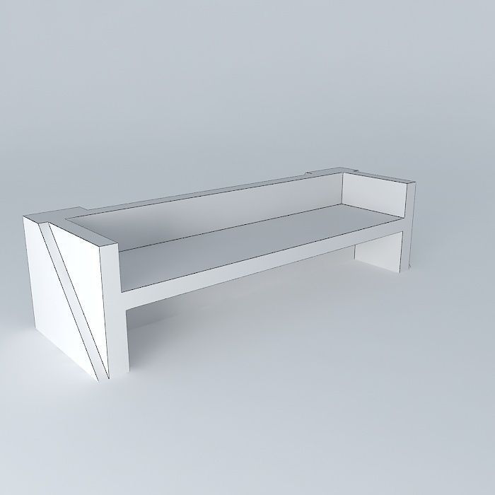 Reception table Free 3D model_4