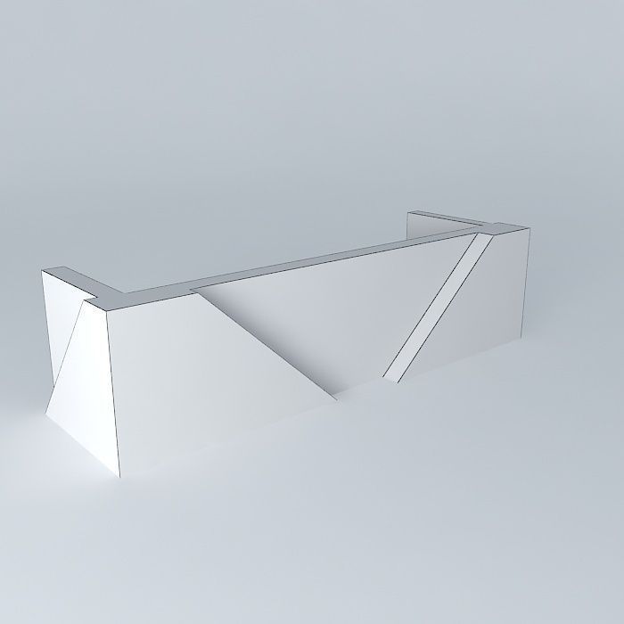 Reception table Free 3D model_3
