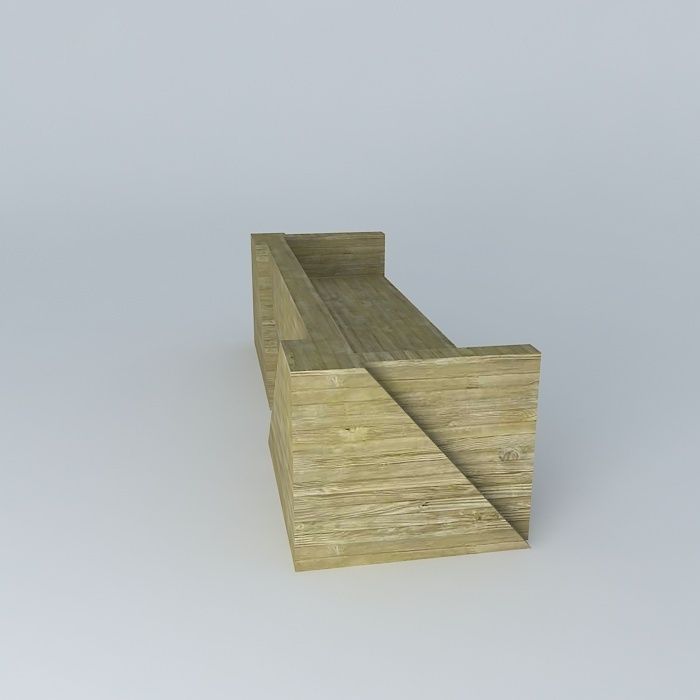 Reception table Free 3D model_2