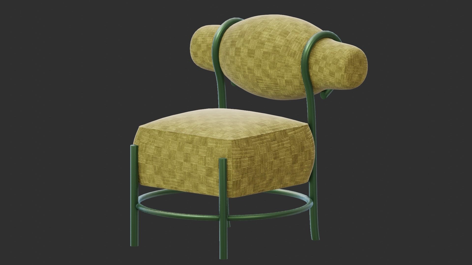 Chair Subdivision Ready for Film Low-poly 3D model_7