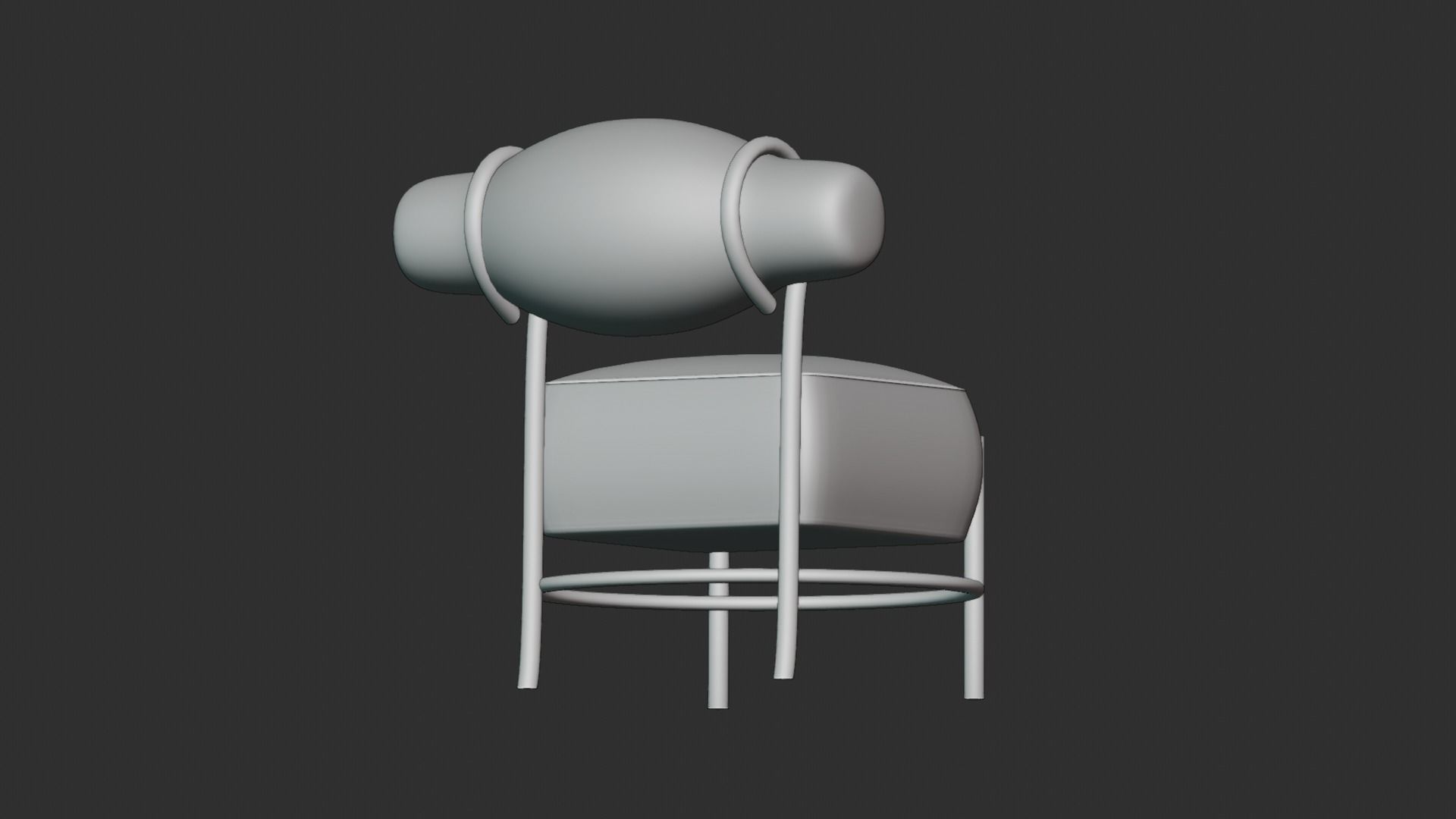 Chair Subdivision Ready for Film Low-poly 3D model_9