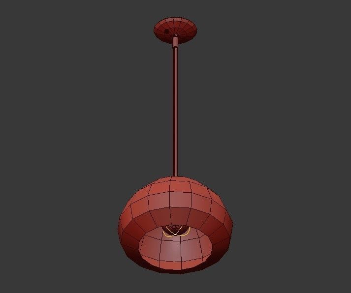 Amonte 1 Light Satin Gold Pendant with Matte Opal Glass Shade 3D model_3