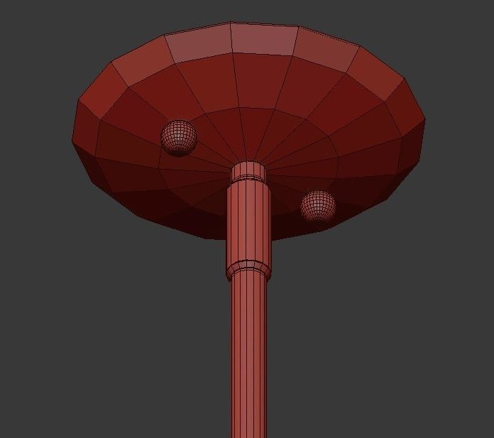 Amonte 1 Light Satin Gold Pendant with Matte Opal Glass Shade 3D model_4