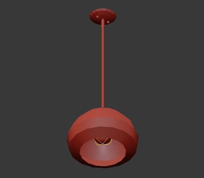 Amonte 1 Light Satin Gold Pendant with Matte Opal Glass Shade 3D model_2