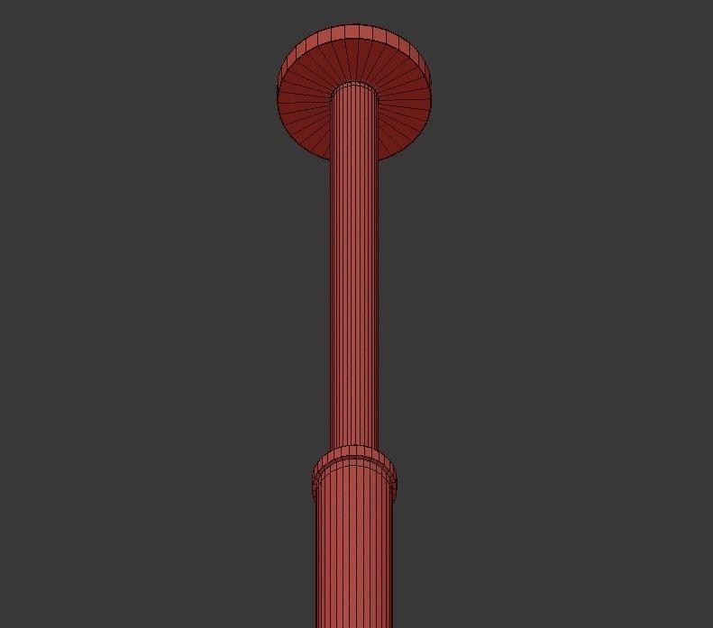 Carisa Collection 9 Light Vintage Gold Chandelier with Shade 3D model_4