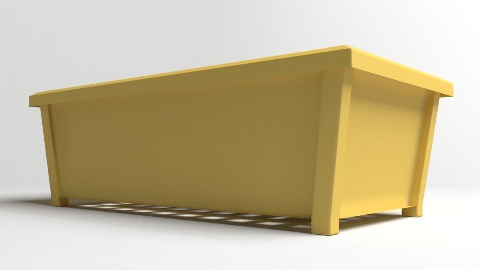 Flowerpot 2 box 3D model_2