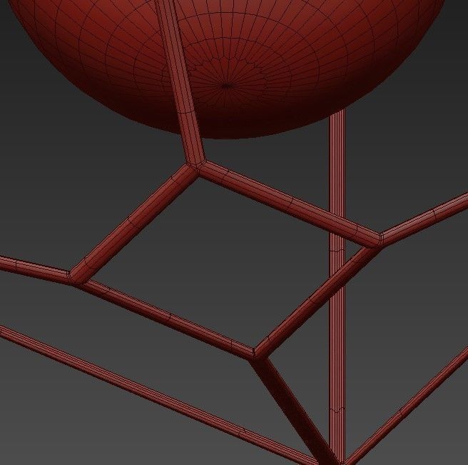 Silhouette 1 Light Gold Leaf Pendant 3D model_5