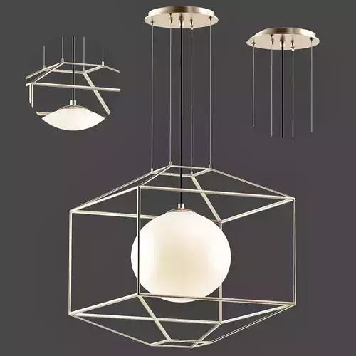 Silhouette 1 Light Gold Leaf Pendant